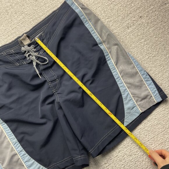 Y2K Men’s Speedo Blue / Grey Swimming Trunks Board Shorts Lined Size XL - Picture 9 of 13
